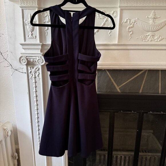 Lulus fit & flare mini dress in Navy - Picture 4 of 9